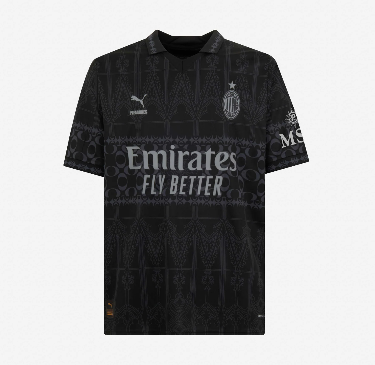 Maglia Milan x Pleasures Fourth Black 2023/2024