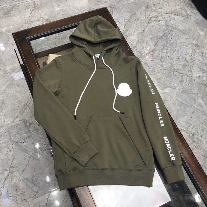 Felpa Moncler con logo sul petto e stampa sulle braccia