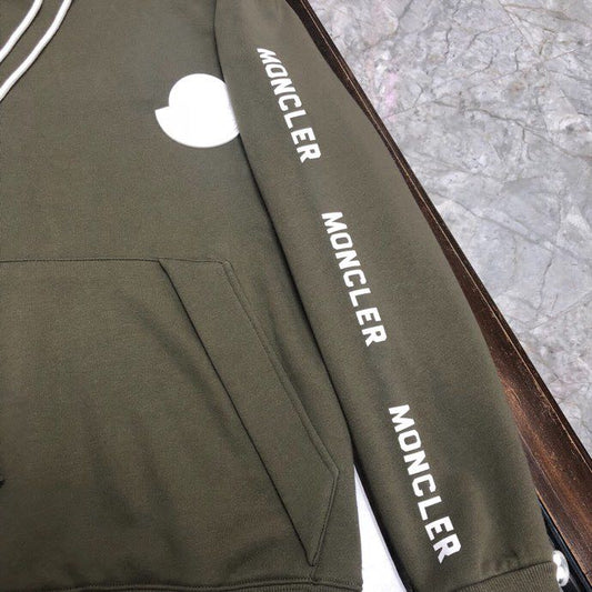 Felpa Moncler con logo sul petto e stampa sulle braccia