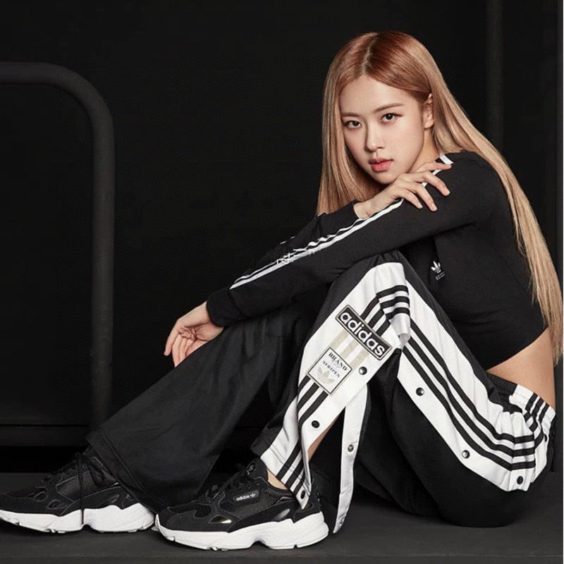 Adidas Pantalone Tuta Con apertura laterale a bottoni