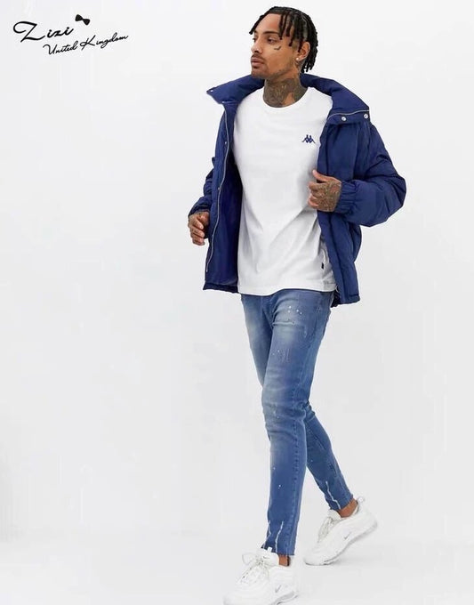 T-Shirt Kappa monocolore con logo sul petto