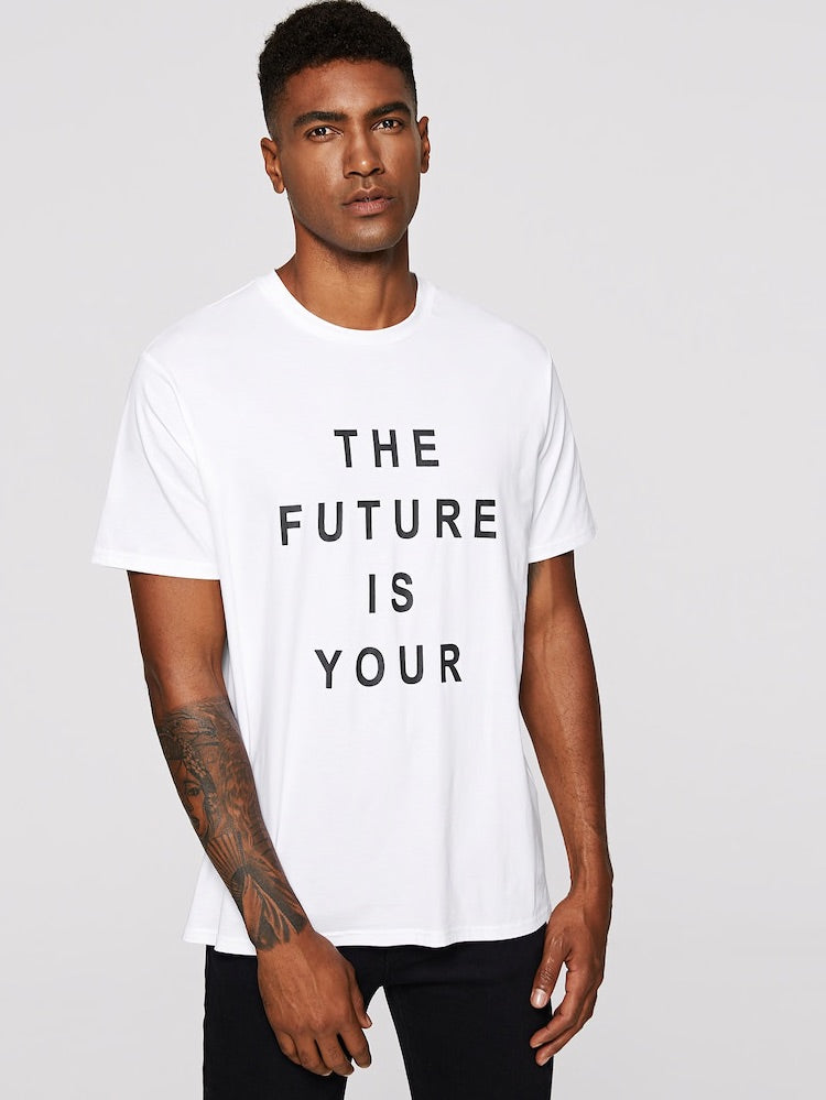Maglietta Pullover Con Stampa Slogan