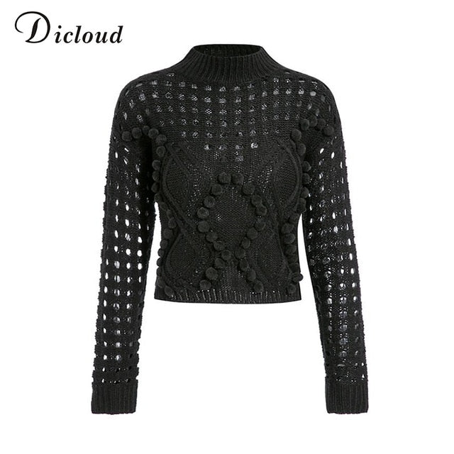 Maglione con effetto 3D bucherellato