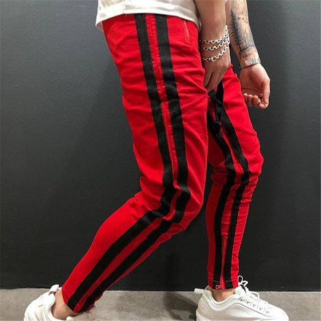 Pantalone tuta con doppia banda laterale