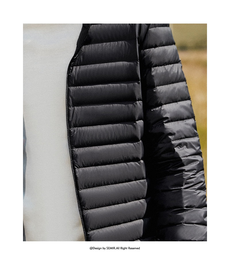 Piumino sottile a righe senza cappuccio