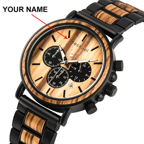 Orologio in legno personalizzabile con il proprio nome