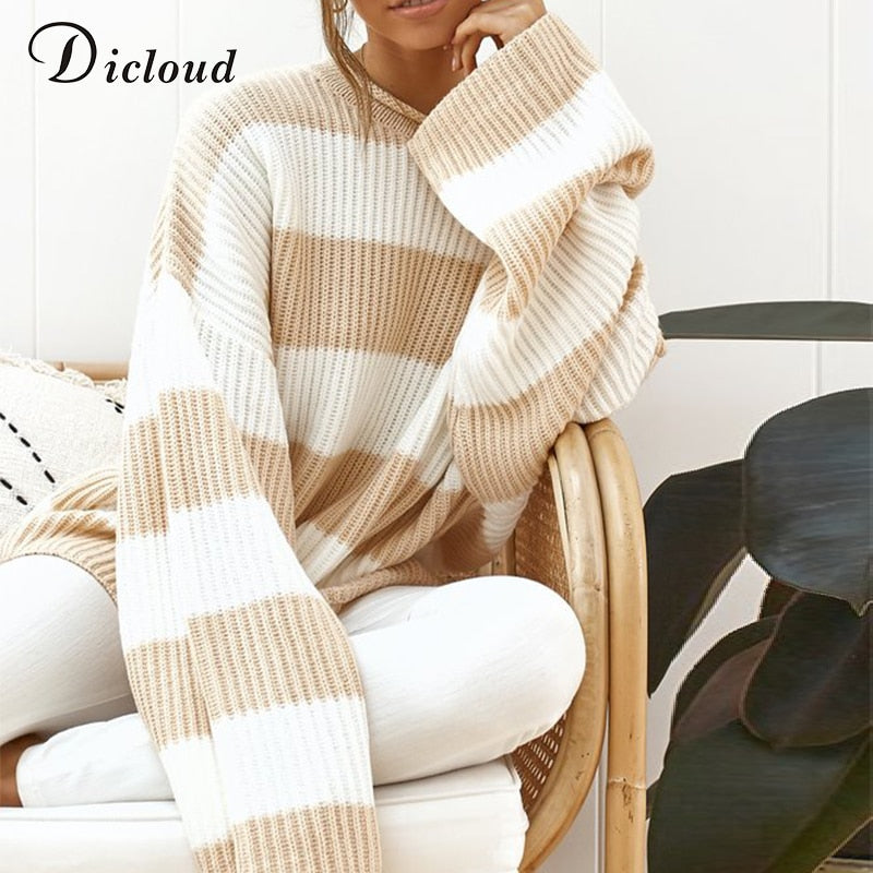 Maglione Loose Fit a righe larghe