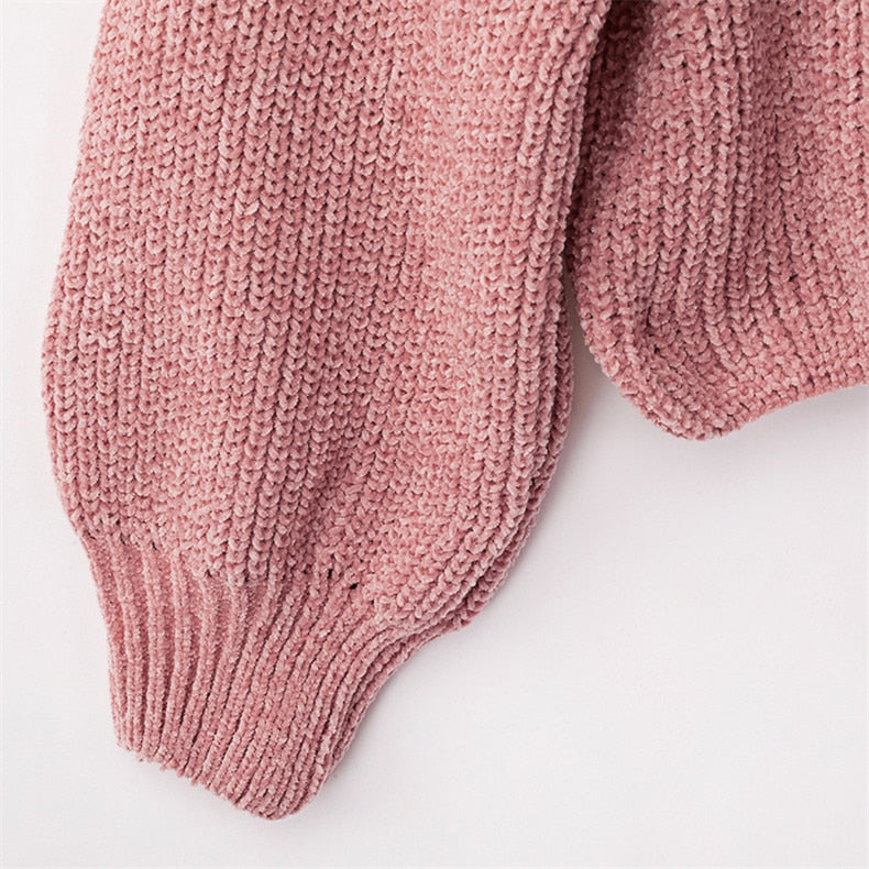 Pullover a manica lunga con collo semi alto