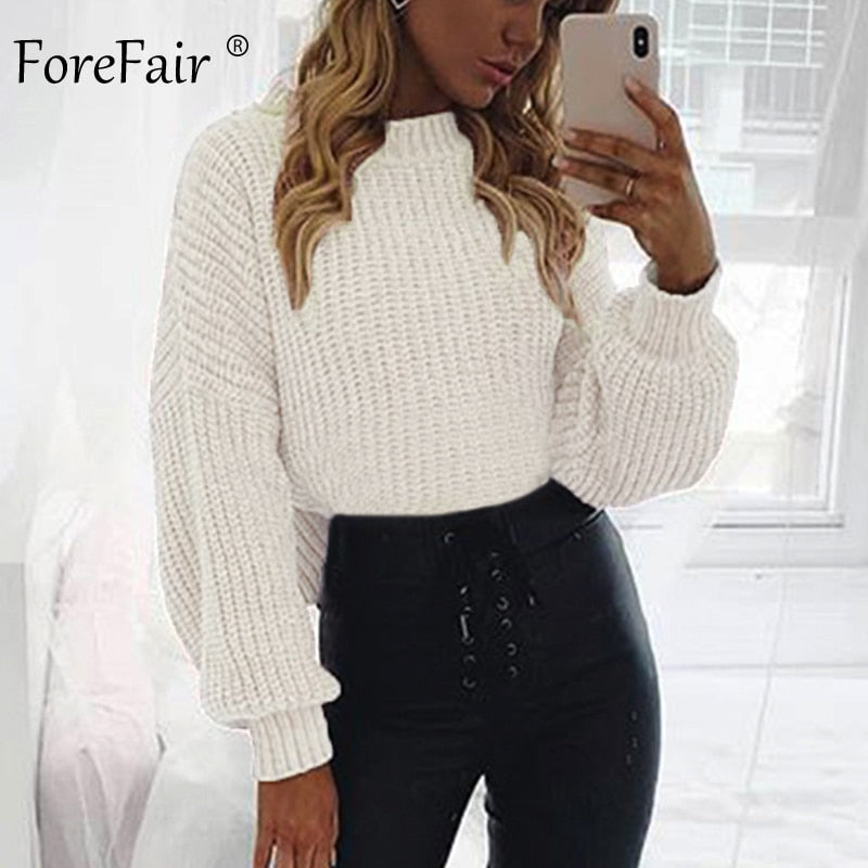 Pullover a manica lunga con collo semi alto