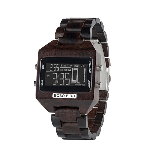 Orologio in legno digitale LED