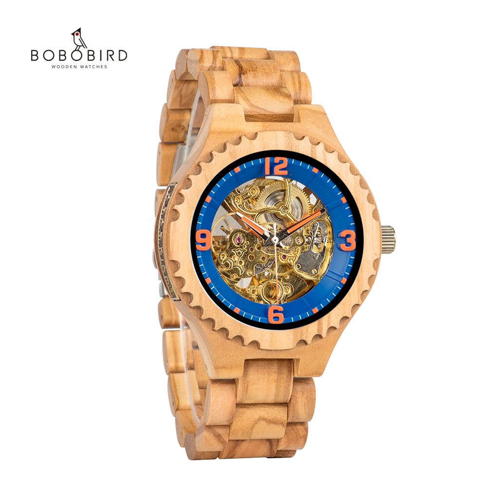 Orologio in legno con ingranaggi a vista