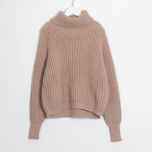 Maglione a collo alto con trama a catena