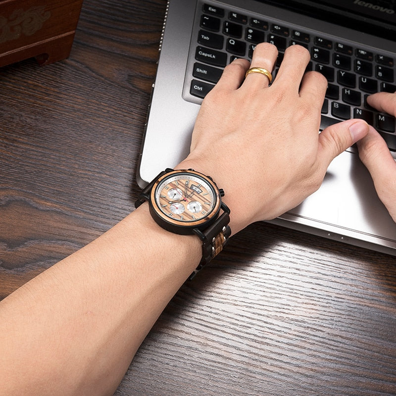 Orologio in legno bicolore personalizzabile