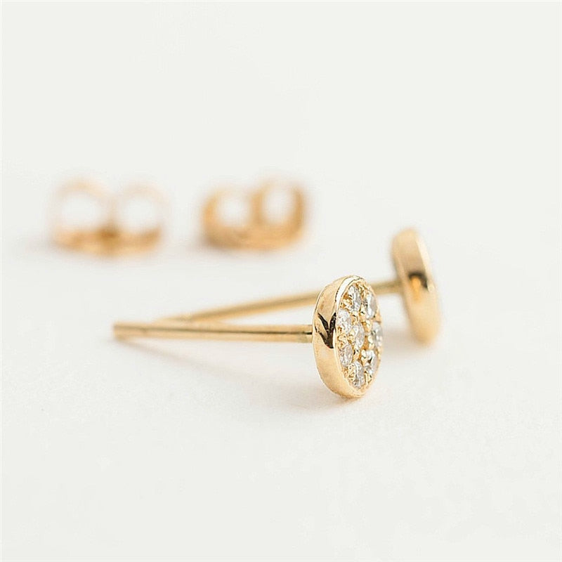 Orecchini circolari Rose Gold