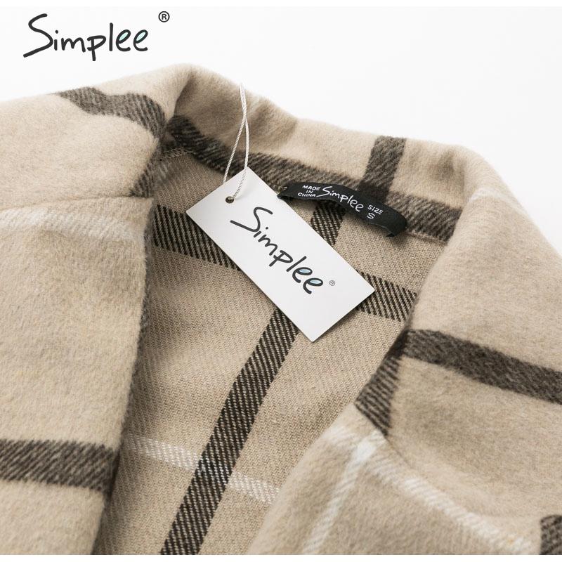 Cappotto Lungo a doppio petto con motivo a quadri