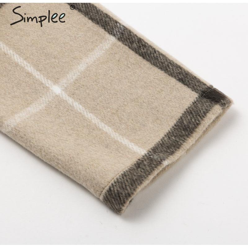 Cappotto Lungo a doppio petto con motivo a quadri