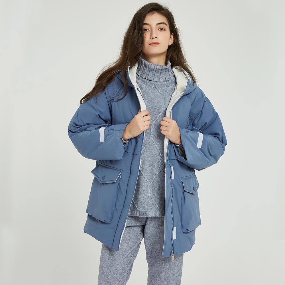 Parka con tastoni frontali