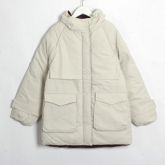 Parka con tastoni frontali