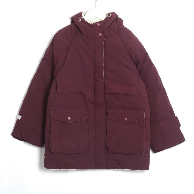 Parka con tastoni frontali