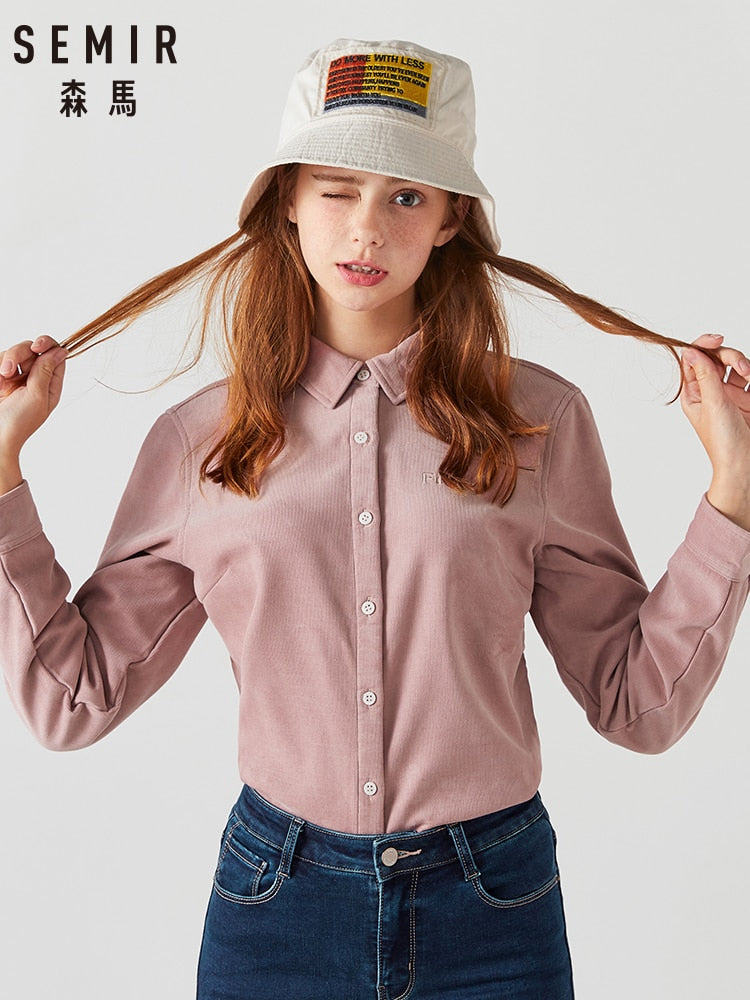 Camicetta con trama a costine