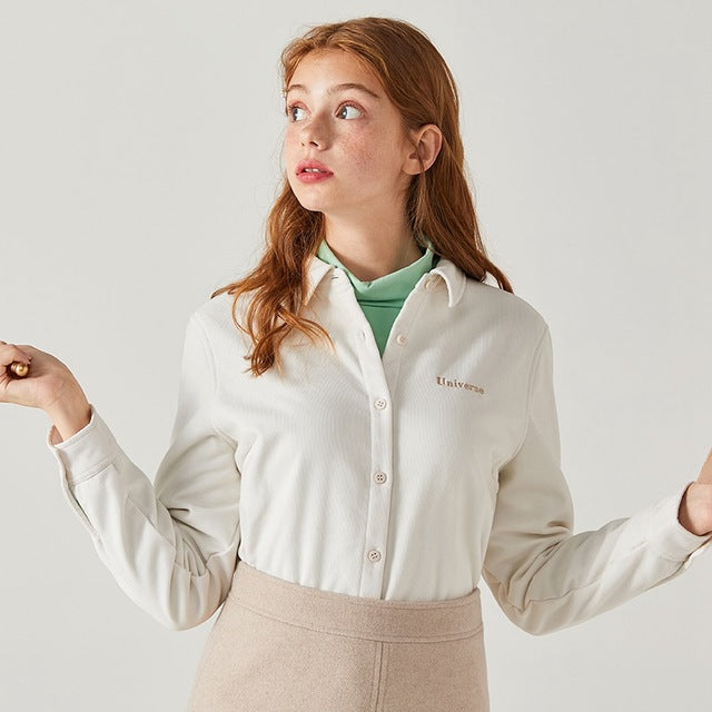 Camicetta con trama a costine