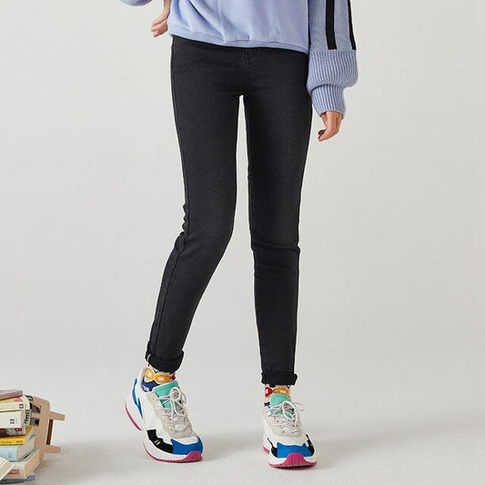 Jeans slim fit elastico a vita alta