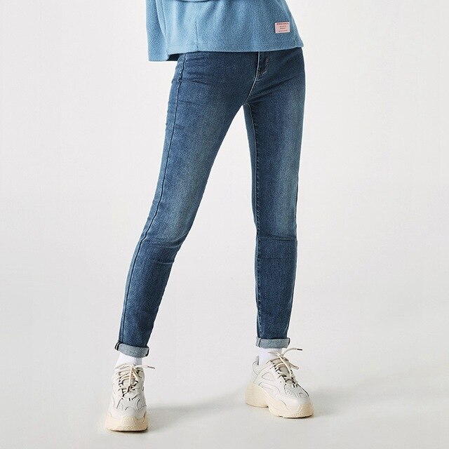 Jeans slim fit elastico a vita alta