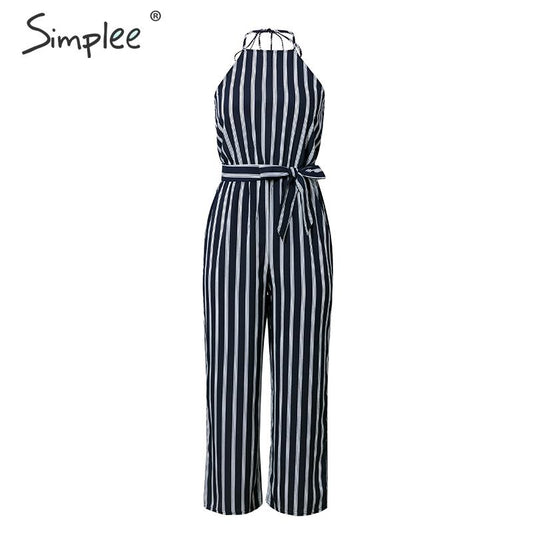 Tuta a righe verticali con chiusura a nodo