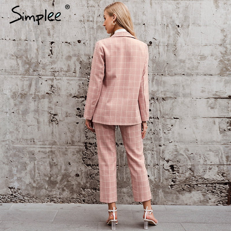 Completo a scacchi Pantalone + Blazer
