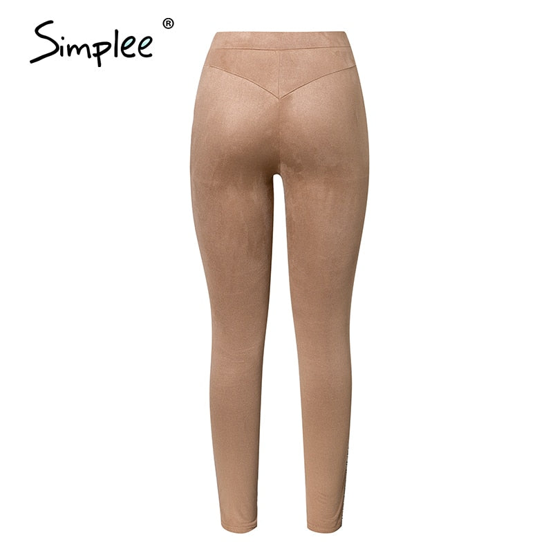 Pantalone a vita alta skinny con zip