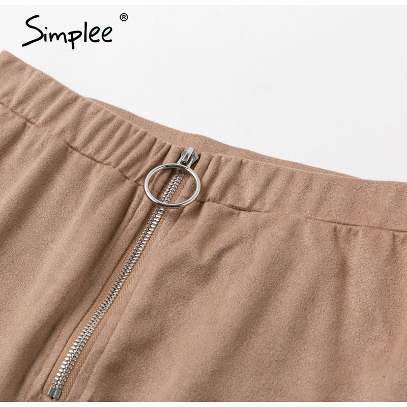 Pantalone a vita alta skinny con zip