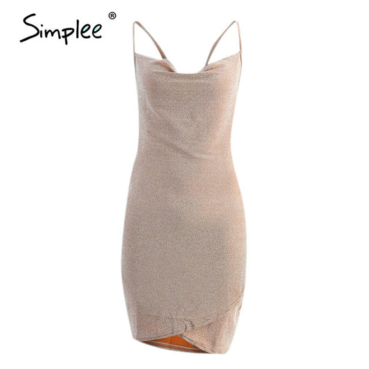 Vestitino a spalla stretta con spacco ad incrocio