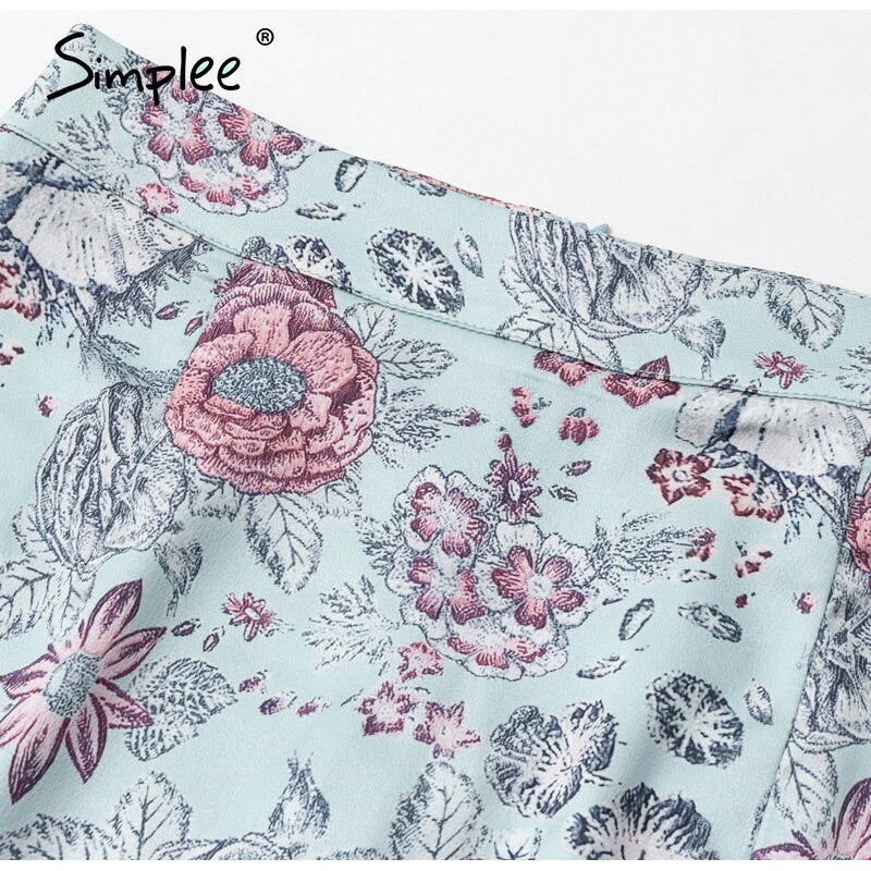 Gonna midi a stampa floreale con disegno floreale e mini spacco