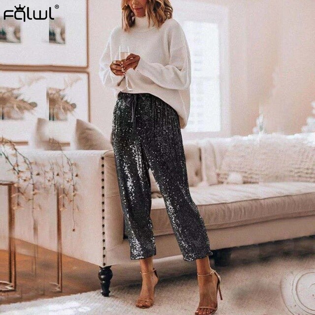 Pantalone Glitterato con laccio