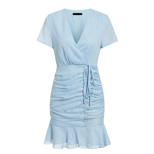 Vestitino scollato con fiocco sul lato