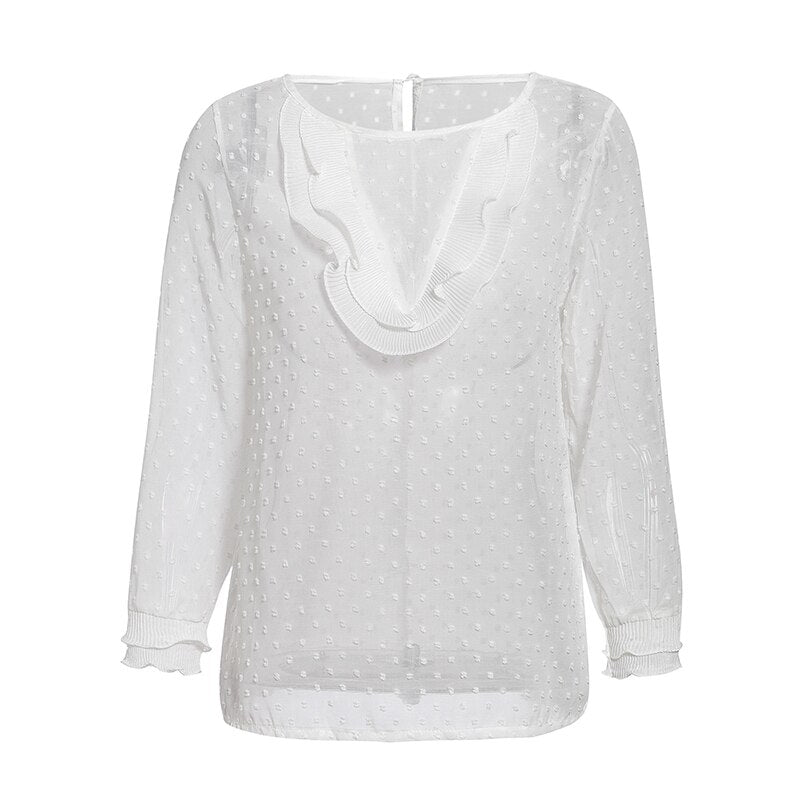 Maglia a manica lunga con disegno a pois