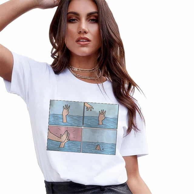 T-Shirt con Stampa centrale
