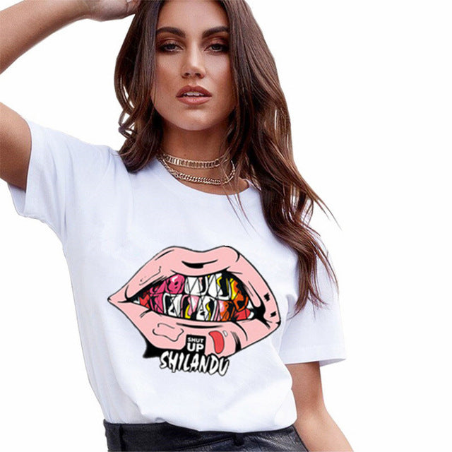T-Shirt con Stampa centrale
