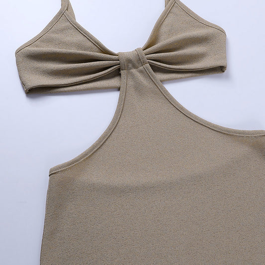 Vestito Lungo Cut Out a Bretelle