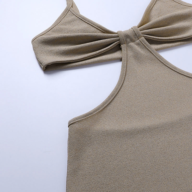 Vestito Lungo Cut Out a Bretelle