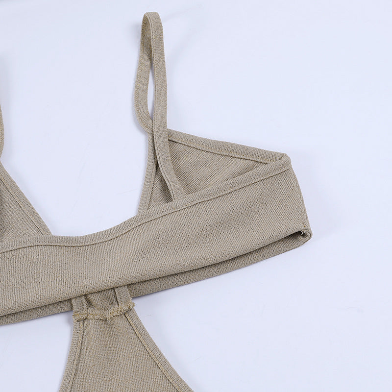 Vestito Lungo Cut Out a Bretelle