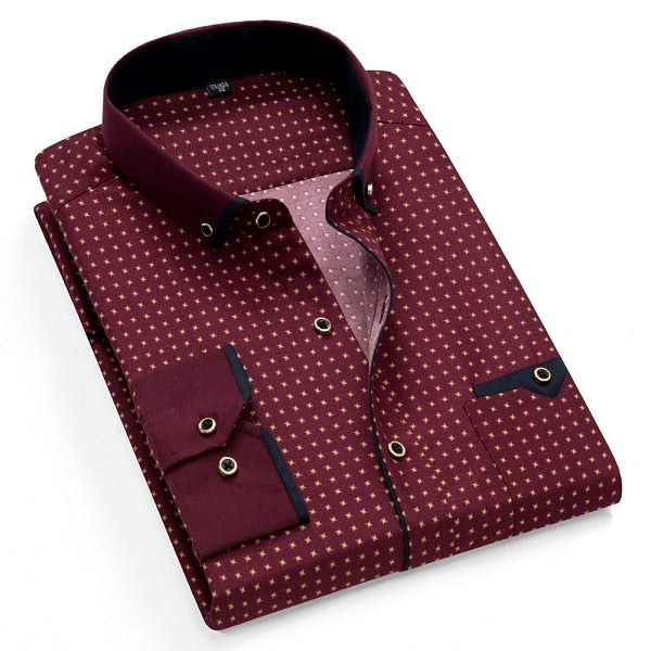 Camicia casual Slim Fit a manica lunga