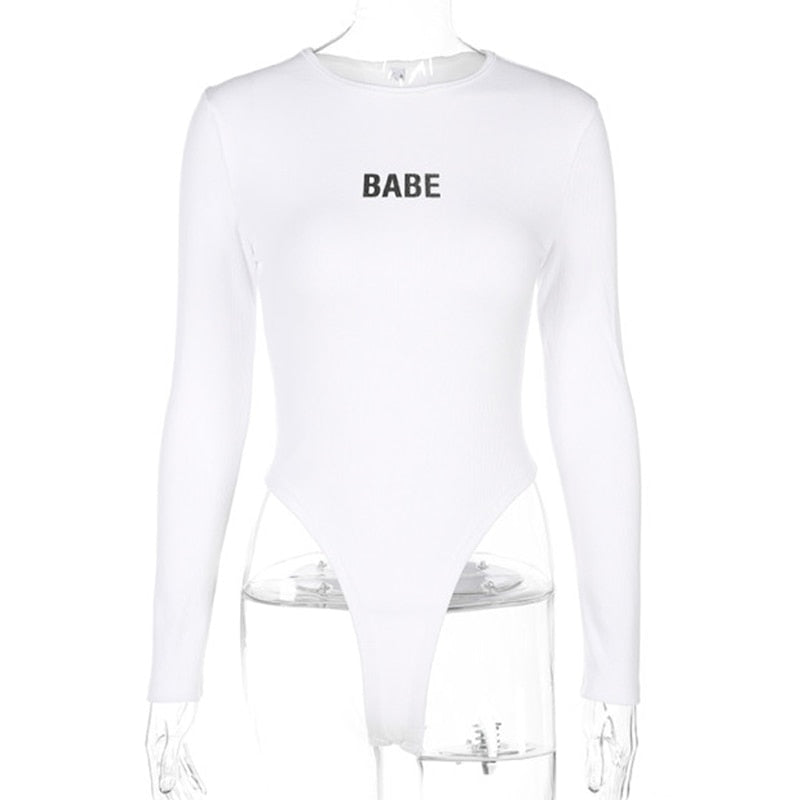 Body con stampa "BABE" sul petto