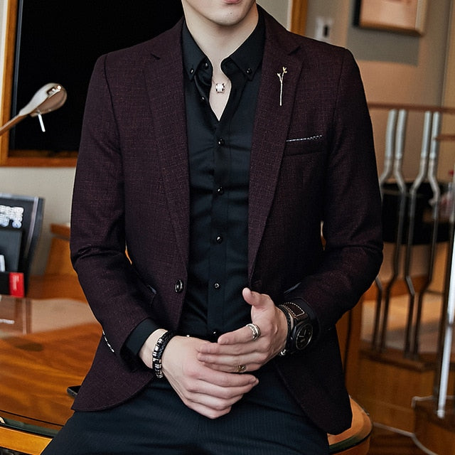 Blazer sportivo ad un bottone slim