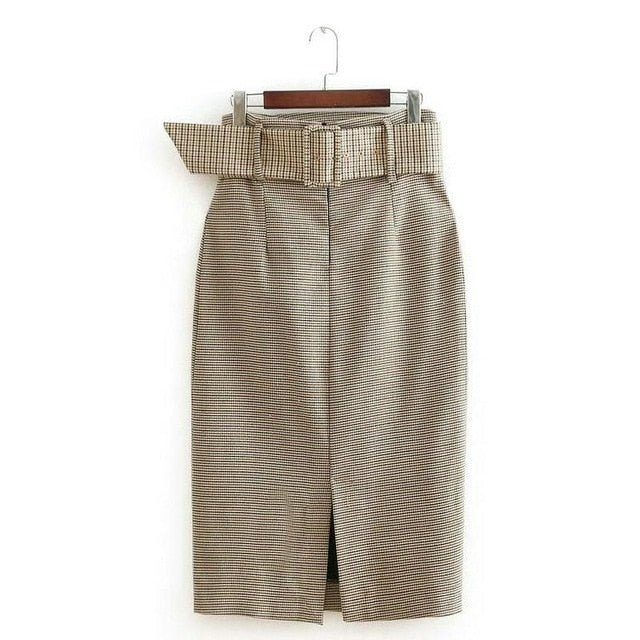 Gonna lunga vintage con cinturone