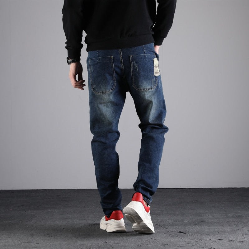 Jeans a vita bassa tasca America con tascone frontale