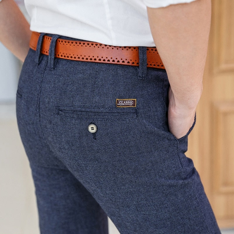 Pantalone tasca America in microfantasia a squame