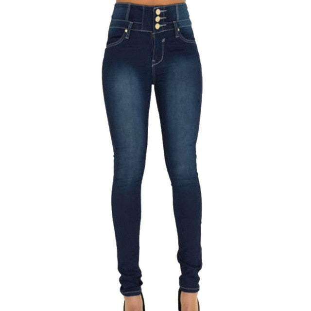 Jeans a vita alta Skinny Fit chiusura a 4 bottoni