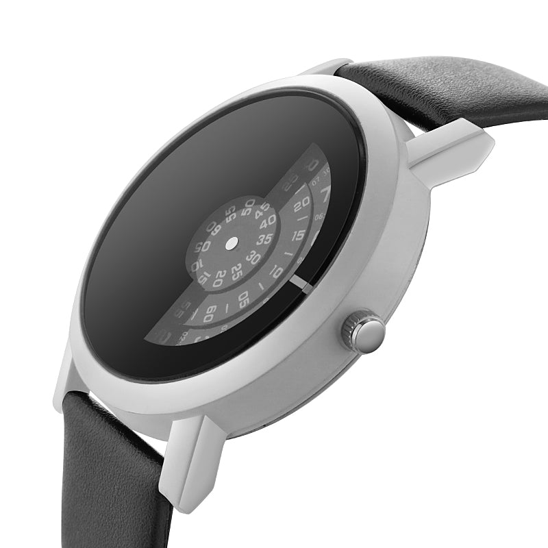Orologio minimal con quadrante in movimento