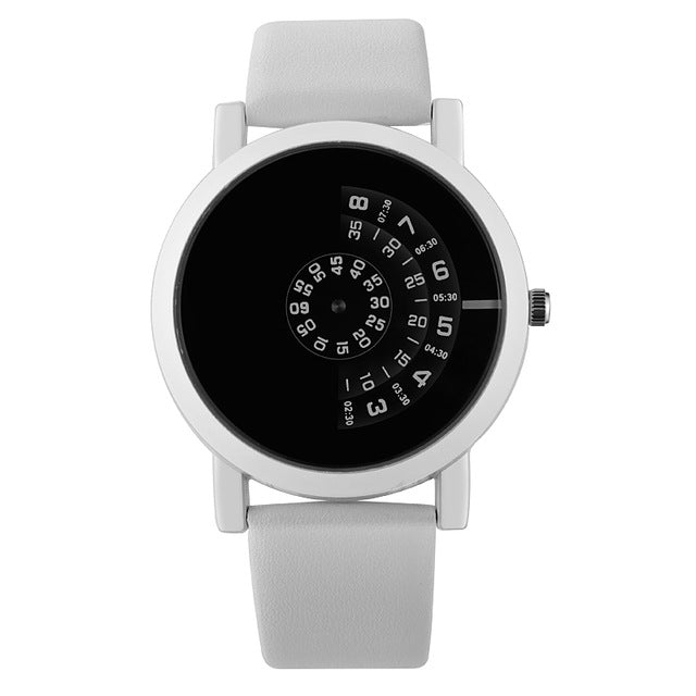Orologio minimal con quadrante in movimento